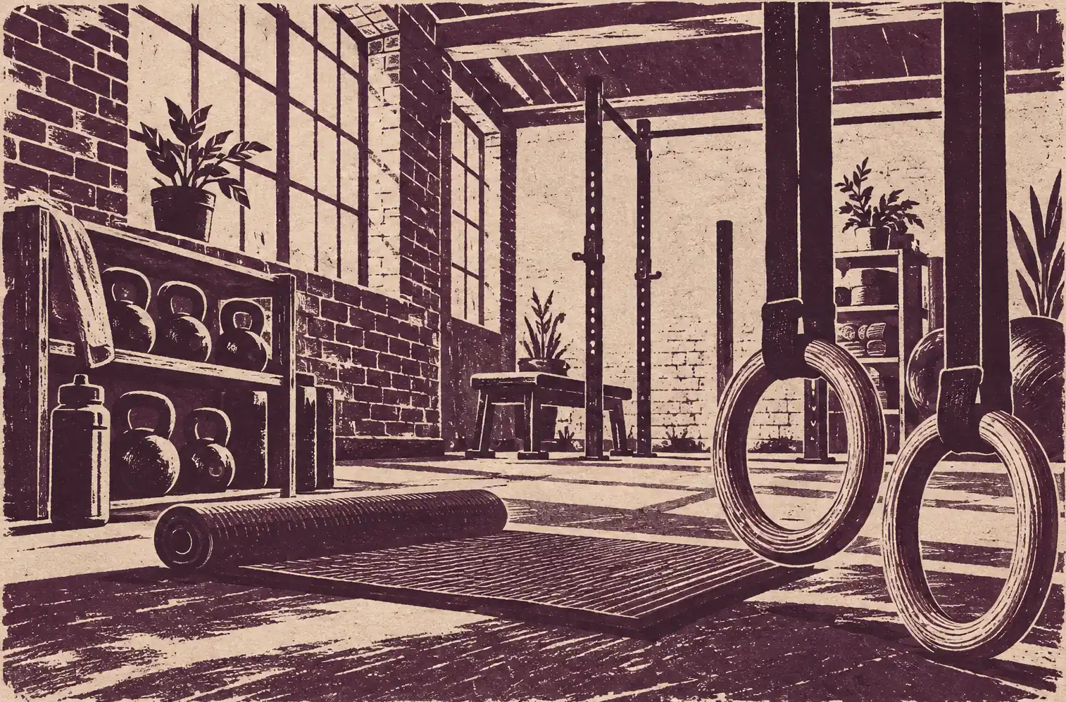 Illustration of fitness businesses and their working space